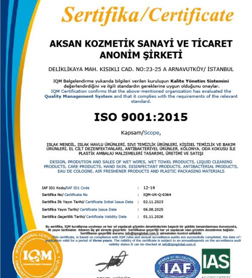 FR.83-1 ISO 9001-IAS Sistem Sertifikası R.05