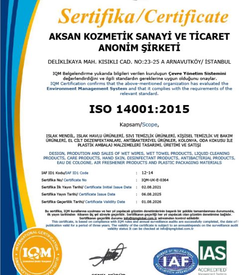 FR.83-2 ISO 14001-IAS Sistem Sertifikası R.05