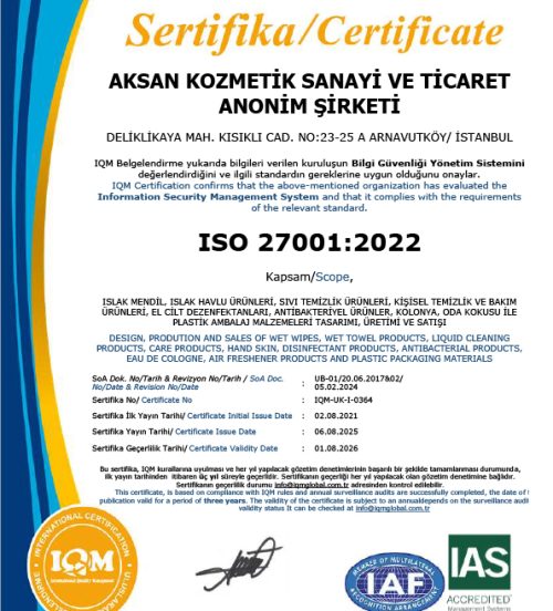 FR.83-9 ISO 270012022-IAS Sistem Sertifikası R.05